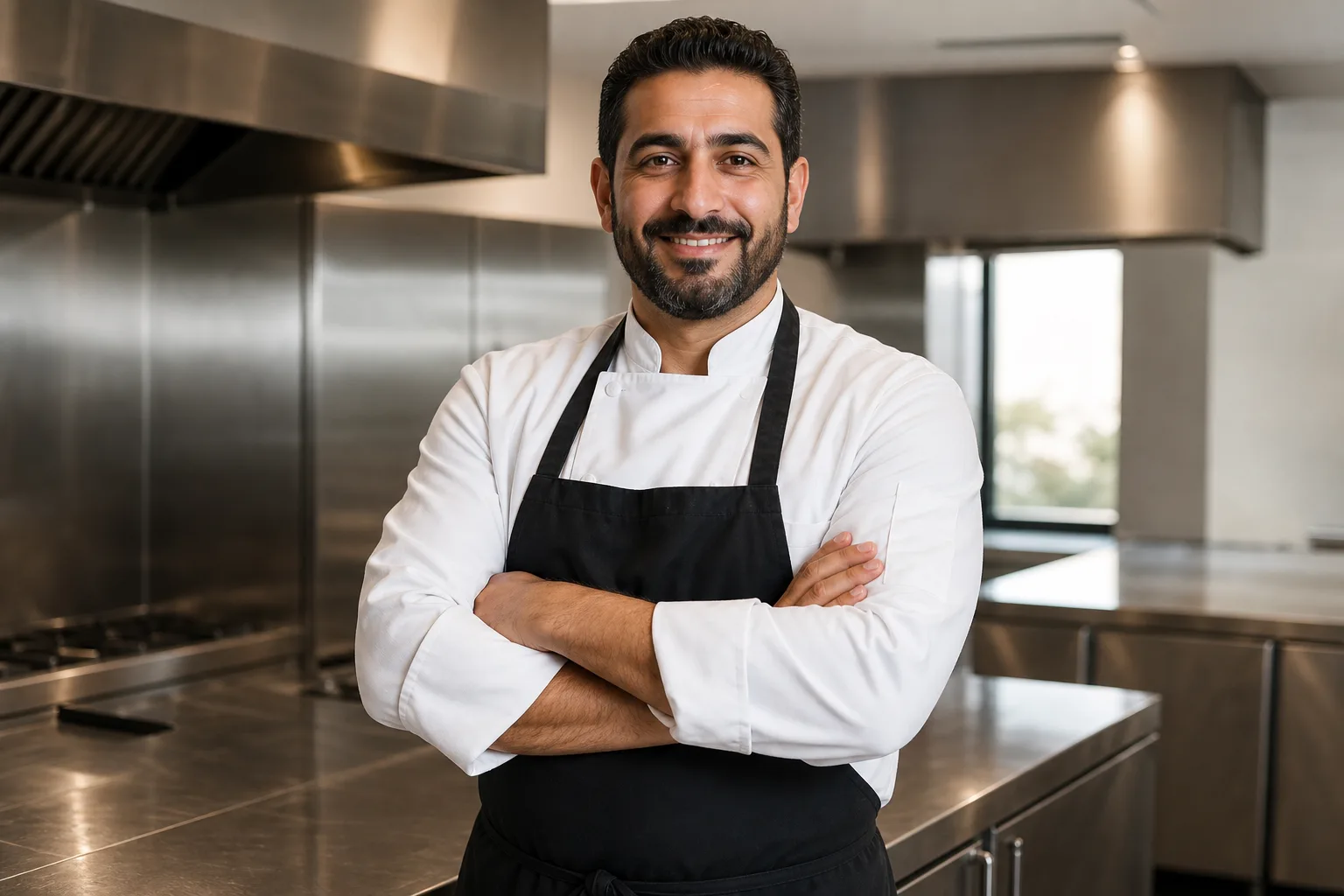 Rescube head chef in the Dubai kitchen